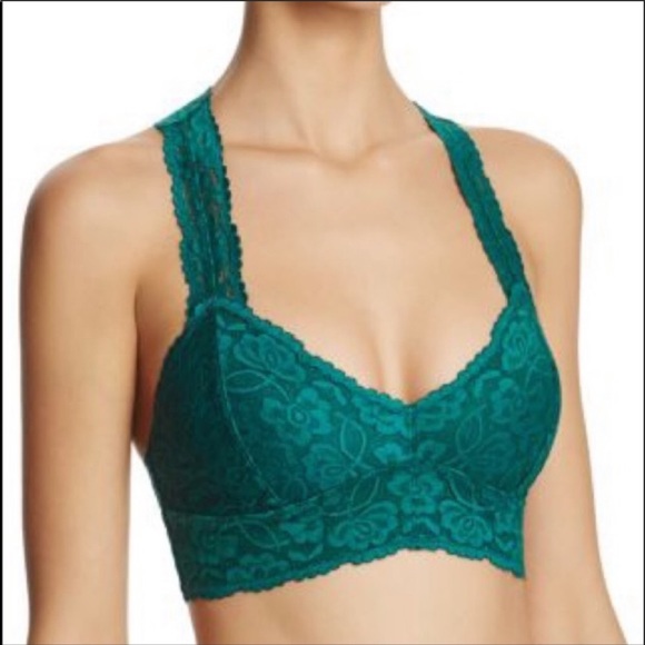Free People Galloon Lace Racerback Bralette Green - Picture 2 of 11